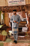 The Akar Kita Men Baju Melayu Teluk Belanga - Silver Blue