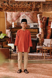 The Akar Kita 3/4 Sleeve Kurta - Red Dash