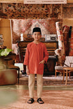 The Akar Kita 3/4 Sleeve Kurta - Red Dash