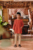 The Akar Kita 3/4 Sleeve Kurta - Red Dash