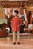 The Akar Kita 3/4 Sleeve Kurta - Red Dash