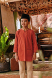 The Akar Kita 3/4 Sleeve Kurta - Red Dash