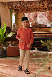 The Akar Kita 3/4 Sleeve Kurta - Red Dash