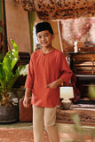 The Akar Kita 3/4 Sleeve Kurta - Red Dash