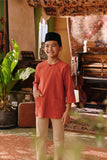 The Akar Kita 3/4 Sleeve Kurta - Red Dash