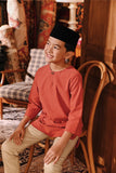 The Akar Kita 3/4 Sleeve Kurta - Red Dash