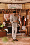 The Akar Kita Men 3/4 Sleeve Kurta - Nature Linen