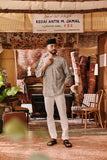 The Akar Kita Men 3/4 Sleeve Kurta - Nature Linen