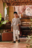 The Akar Kita 3/4 Sleeve Kurta - Nature Linen