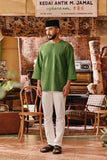 The Akar Kita Men 3/4 Sleeve Kurta - Greenflux