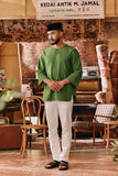 The Akar Kita Men 3/4 Sleeve Kurta - Greenflux