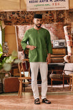 The Akar Kita Men 3/4 Sleeve Kurta - Greenflux