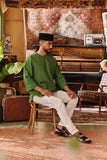 The Akar Kita Men 3/4 Sleeve Kurta - Greenflux