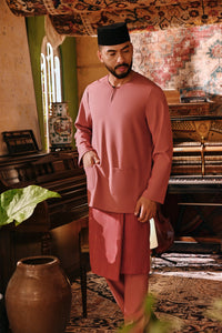 The Akar Kita Men Baju Melayu Teluk Belanga - Mauve Taupe