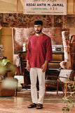 The Akar Kita Men 3/4 Sleeve Kurta - Ruby Harvest