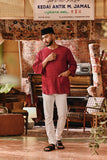 The Akar Kita Men 3/4 Sleeve Kurta - Ruby Harvest