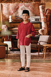 The Akar Kita 3/4 Sleeve Kurta - Ruby Harvest