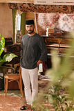 The Akar Kita Men 3/4 Sleeve Kurta - Black Streak