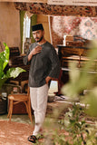 The Akar Kita Men 3/4 Sleeve Kurta - Black Streak