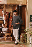 The Akar Kita Men 3/4 Sleeve Kurta - Black Streak