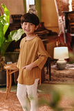 The Akar Kita 3/4 Sleeve Kurta - Nature Gold