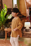 The Akar Kita 3/4 Sleeve Kurta - Nature Gold