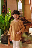 The Akar Kita 3/4 Sleeve Kurta - Nature Gold