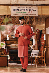 The Akar Kita Men Baju Melayu Teluk Belanga - Mandarin Red