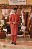 The Akar Kita Men Baju Melayu Teluk Belanga - Mandarin Red