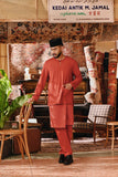 The Akar Kita Men Baju Melayu Teluk Belanga - Mandarin Red