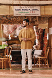 The Akar Kita Men 3/4 Sleeve Kurta - Nature Gold