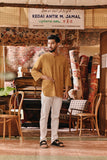 The Akar Kita Men 3/4 Sleeve Kurta - Nature Gold