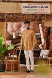 The Akar Kita Men 3/4 Sleeve Kurta - Nature Gold