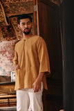 The Akar Kita Men 3/4 Sleeve Kurta - Nature Gold