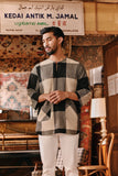 The Akar Kita Men 3/4 Sleeve Kurta - Black Square