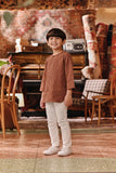 The Akar Kita 3/4 Sleeve Kurta - Brownflux