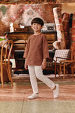 The Akar Kita 3/4 Sleeve Kurta - Brownflux