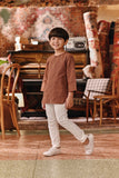 The Akar Kita 3/4 Sleeve Kurta - Brownflux