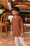 The Akar Kita 3/4 Sleeve Kurta - Brownflux