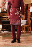 The Ori Men Traditional Samping - Burgundy Glow