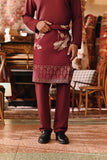 The Ori Men Traditional Samping - Burgundy Glow