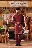 The Akar Kita Men Baju Melayu Teluk Belanga - Burgundy