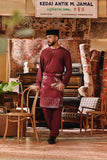 The Akar Kita Men Baju Melayu Teluk Belanga - Burgundy