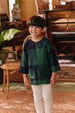 The Akar Kita 3/4 Sleeve Kurta - Green Square