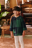 The Akar Kita 3/4 Sleeve Kurta - Green Square