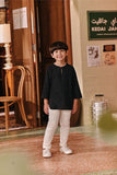 The Akar Kita 3/4 Sleeve Kurta - Black Dash