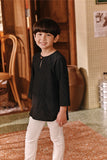 The Akar Kita 3/4 Sleeve Kurta - Black Dash