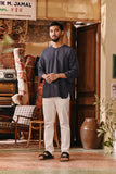 The Akar Kita Men 3/4 Sleeve Kurta - Ocean Streak