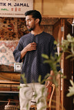 The Akar Kita Men 3/4 Sleeve Kurta - Ocean Streak