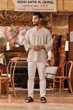 The Akar Kita Men 3/4 Sleeve Kurta - Grain Harvest